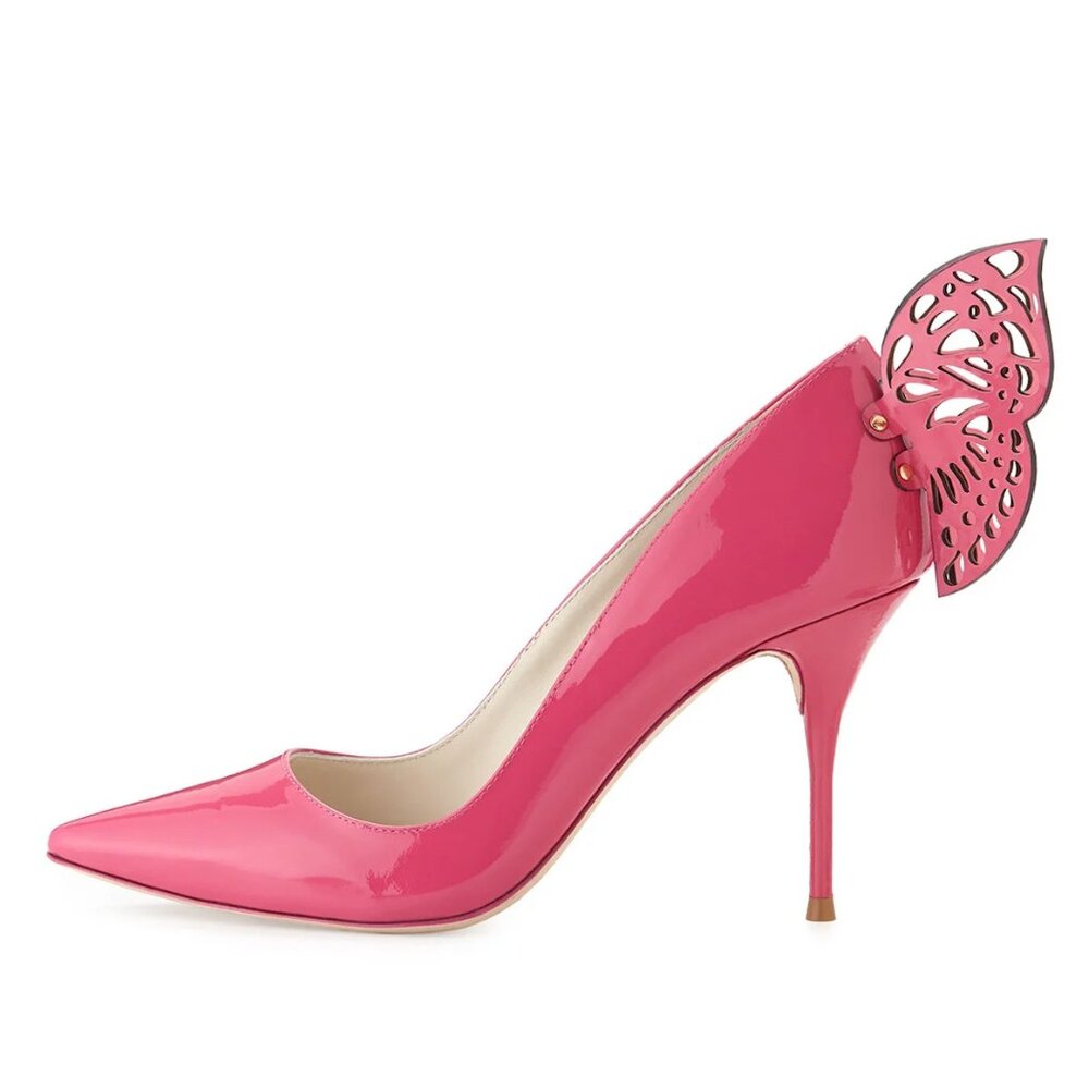 Sophia Webster Patent Leather Butterfly Pump Very Berry — 37